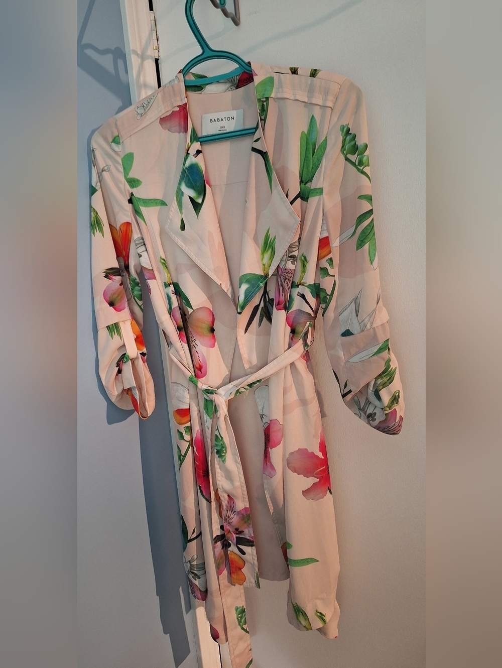 Babaton Aritzia Quincey Floral Duster Trench Jacket With Pockets  Size XXS - Picture 3 of 6